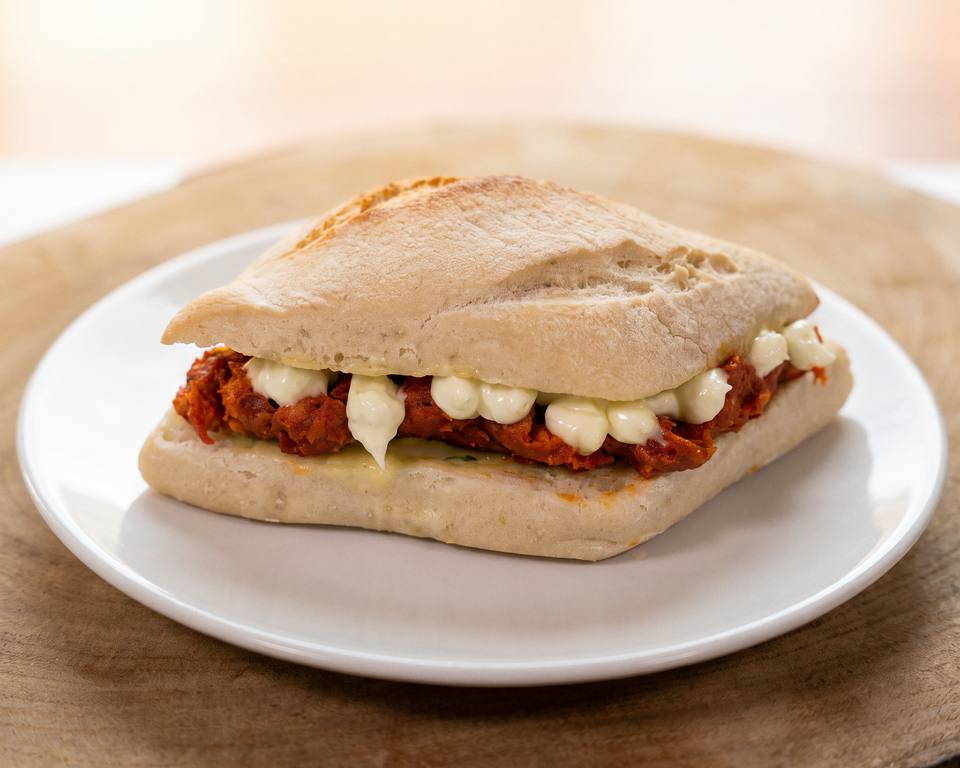 Montadito de chorizo picante